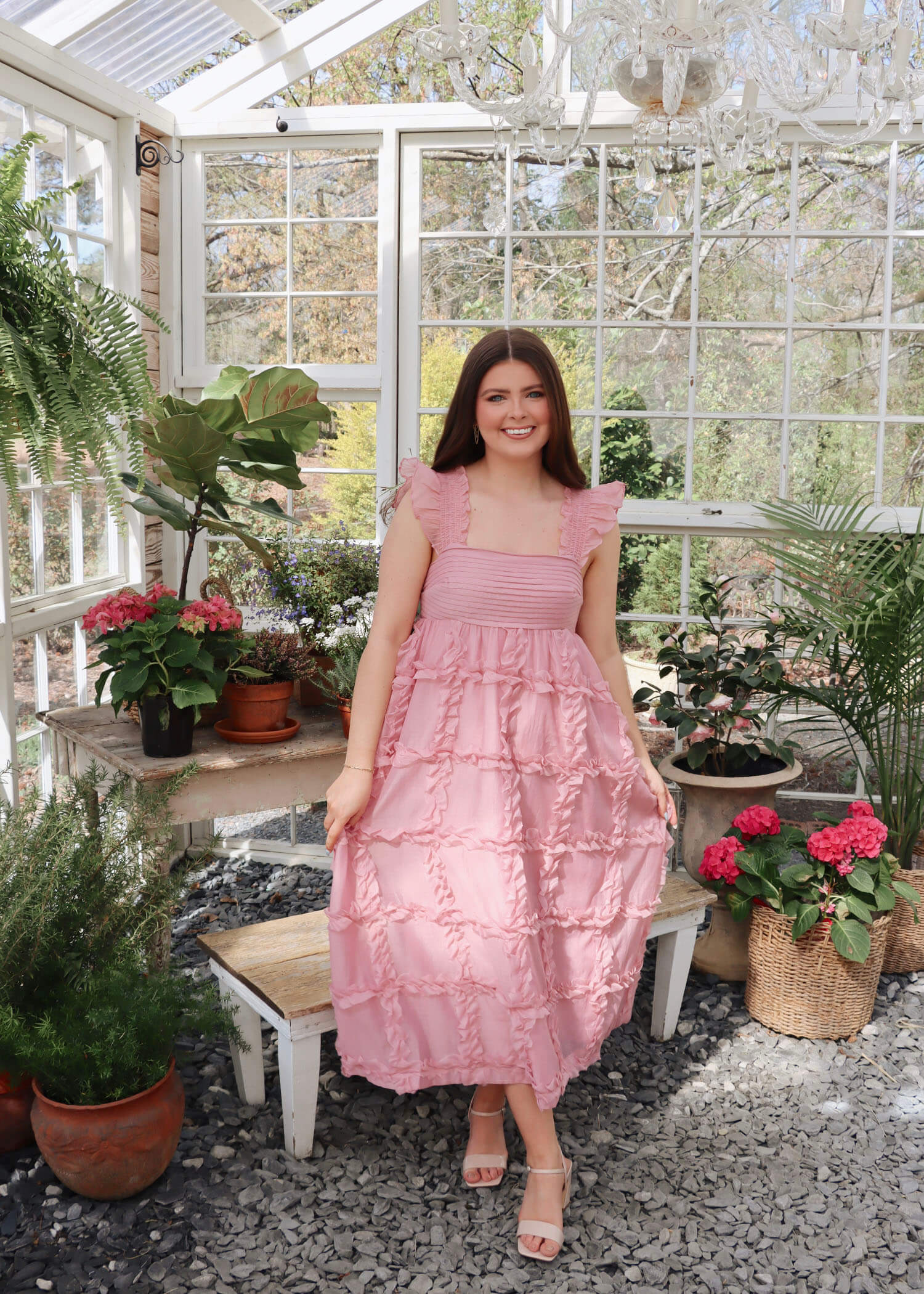Beau Midi Dress - Pink