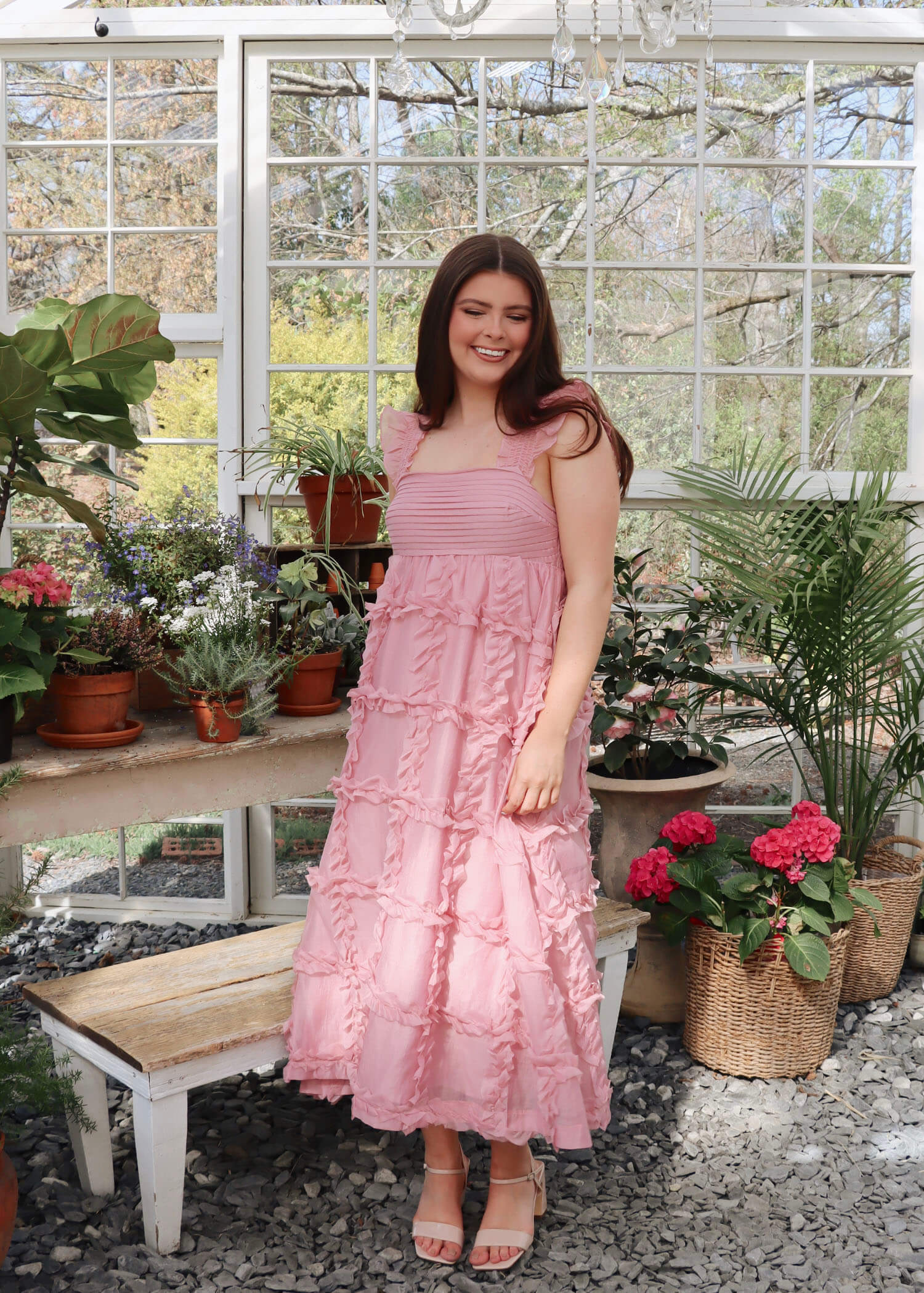 Beau Midi Dress - Pink
