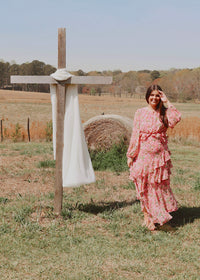 Flora Maxi Dress - Pink/Multi
