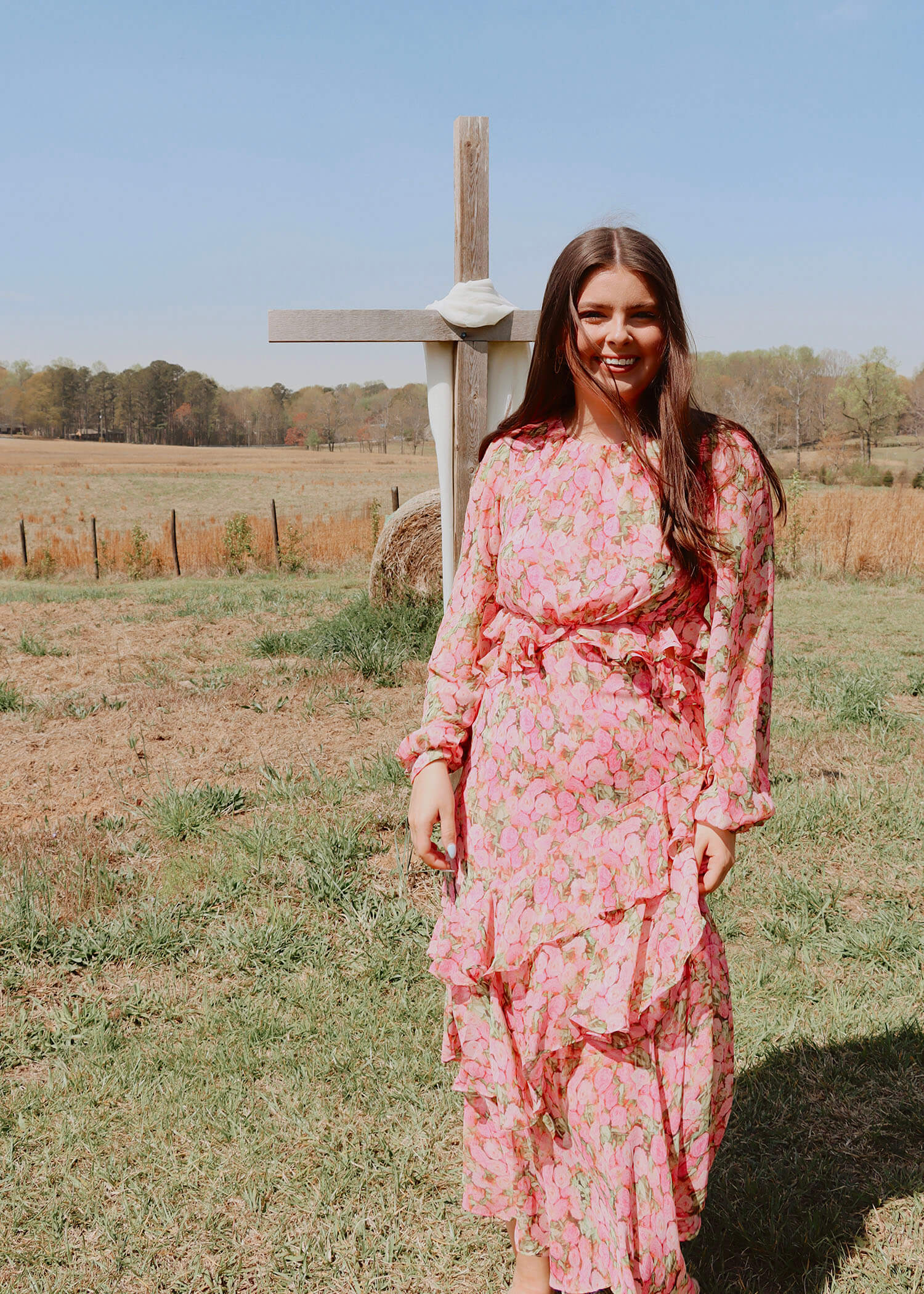 Flora Maxi Dress - Pink/Multi