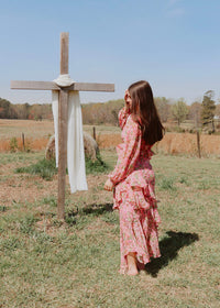 Flora Maxi Dress - Pink/Multi