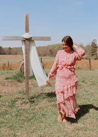 Flora Maxi Dress - Pink/Multi