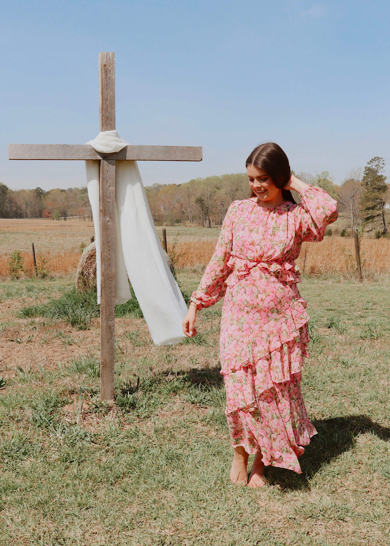 Flora Maxi Dress - Pink/Multi