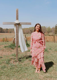 Flora Maxi Dress - Pink/Multi