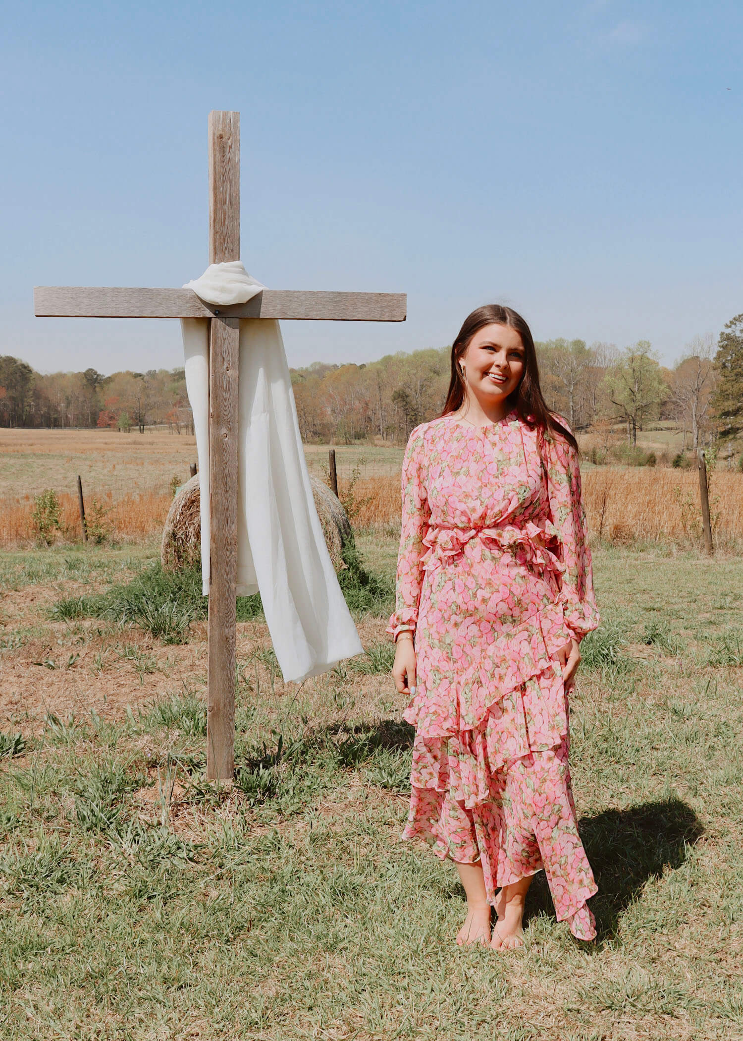 Flora Maxi Dress - Pink/Multi