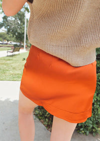 What A Memory Mini Skirt - Copper Skirt MerciGrace Boutique.