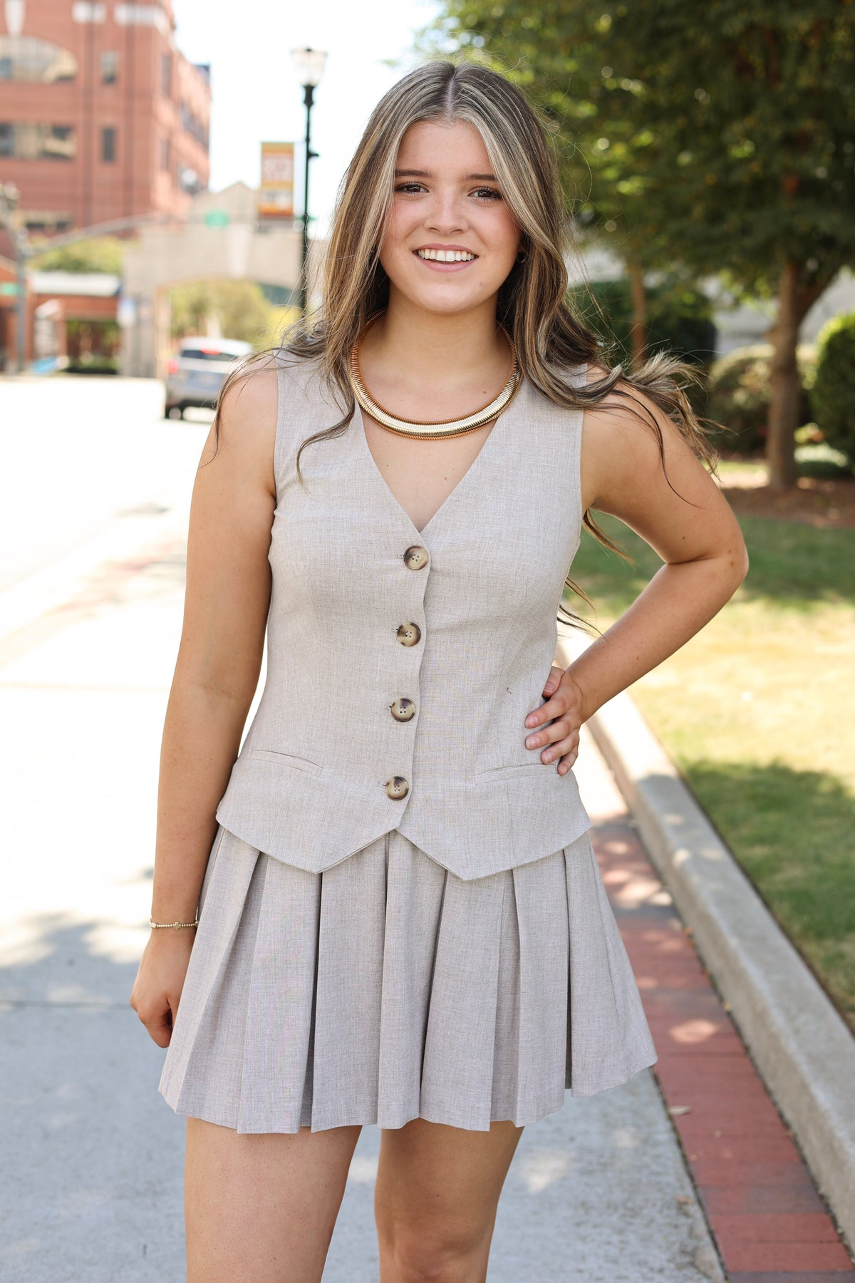 Baylee Natural Dress - Natural