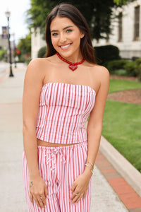 Pink Sorbet Tube Top - Pink/Red