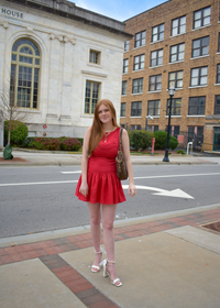 Madelyn Linen Dress - Red