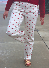 Rosie Polka Dot Barrel Pants - Red
