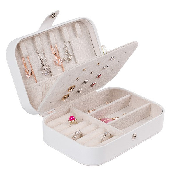 Travel Jewelry Box - White Accessories MerciGrace Boutique.