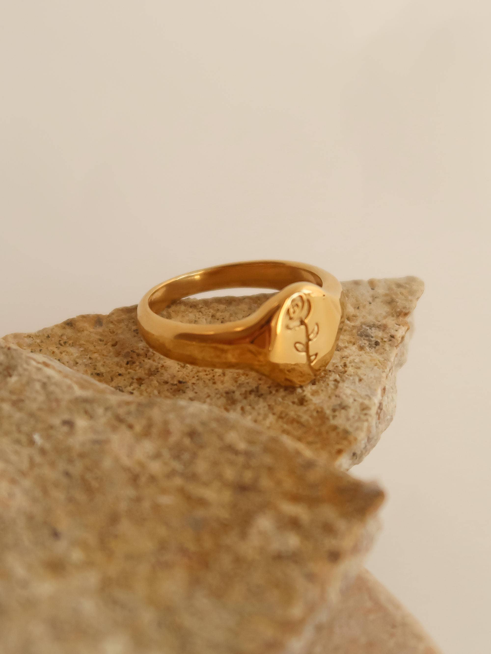 Georgia 18K Gold Non-Tarnish Rose Ring