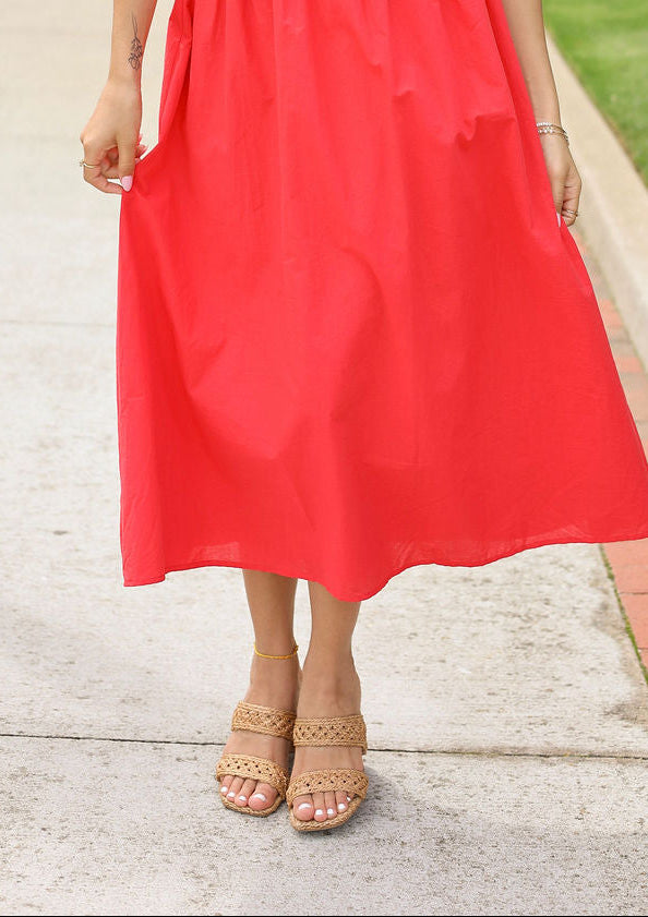 The Barbara Camel | Woven Double Band Heel