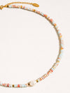 Boho Beaded Pearl Necklace - Multi