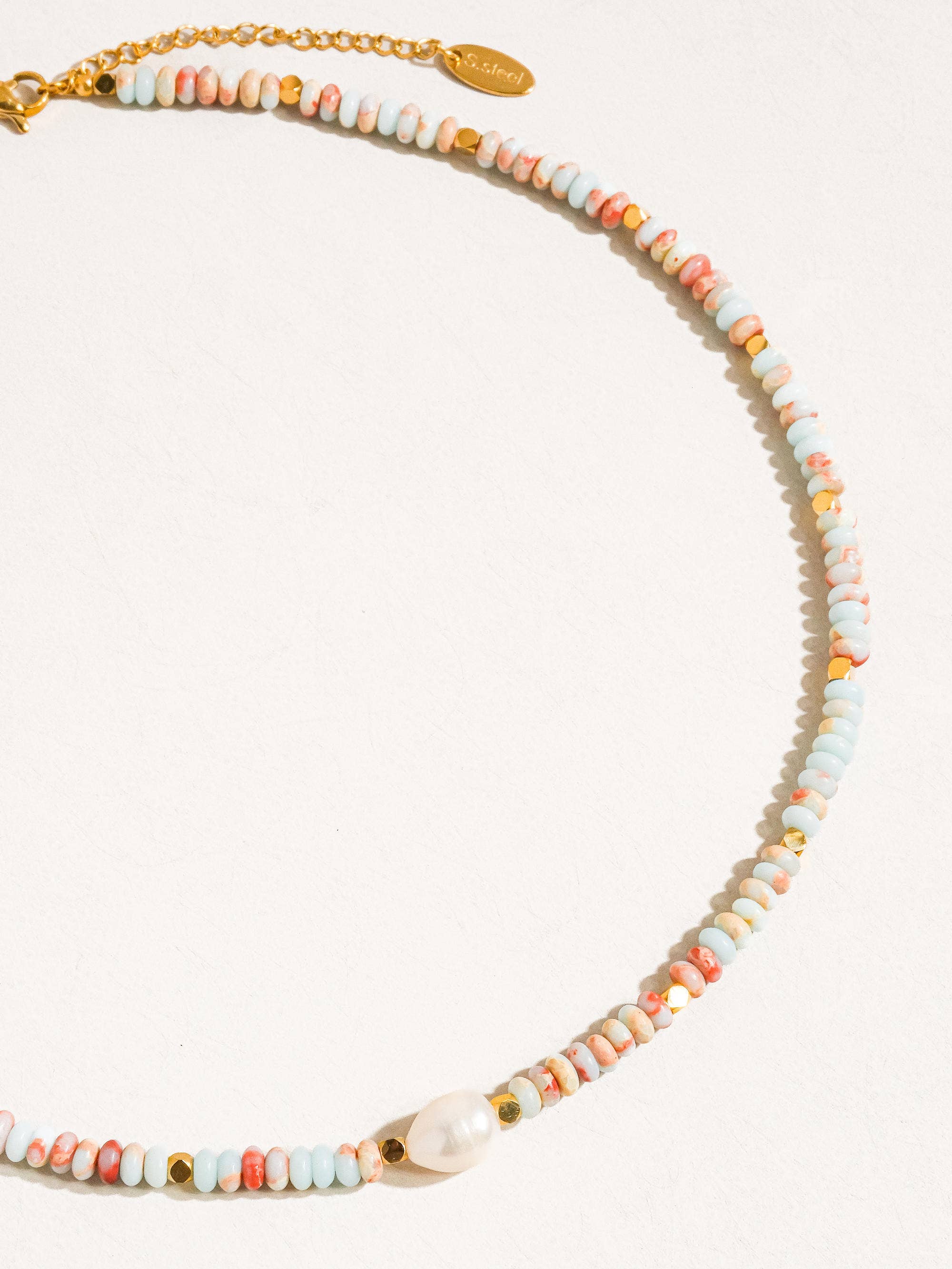 Boho Beaded Pearl Necklace - Multi