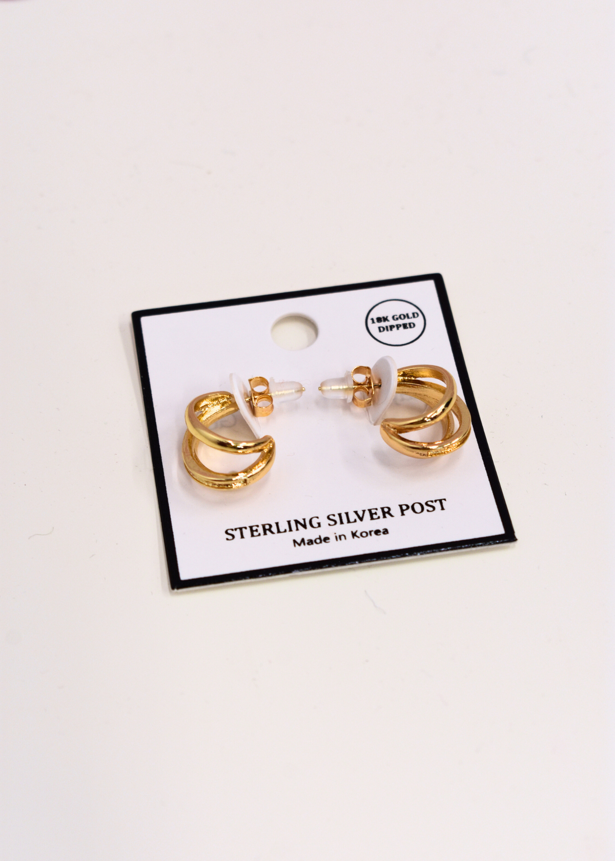 3 Layered Hoops - Gold