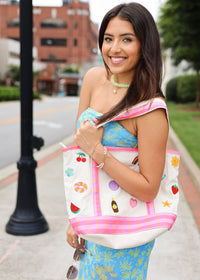 Summer Days Large Tote - Pink/Multi