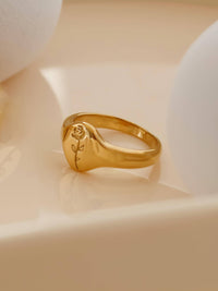 Georgia 18K Gold Non-Tarnish Rose Ring