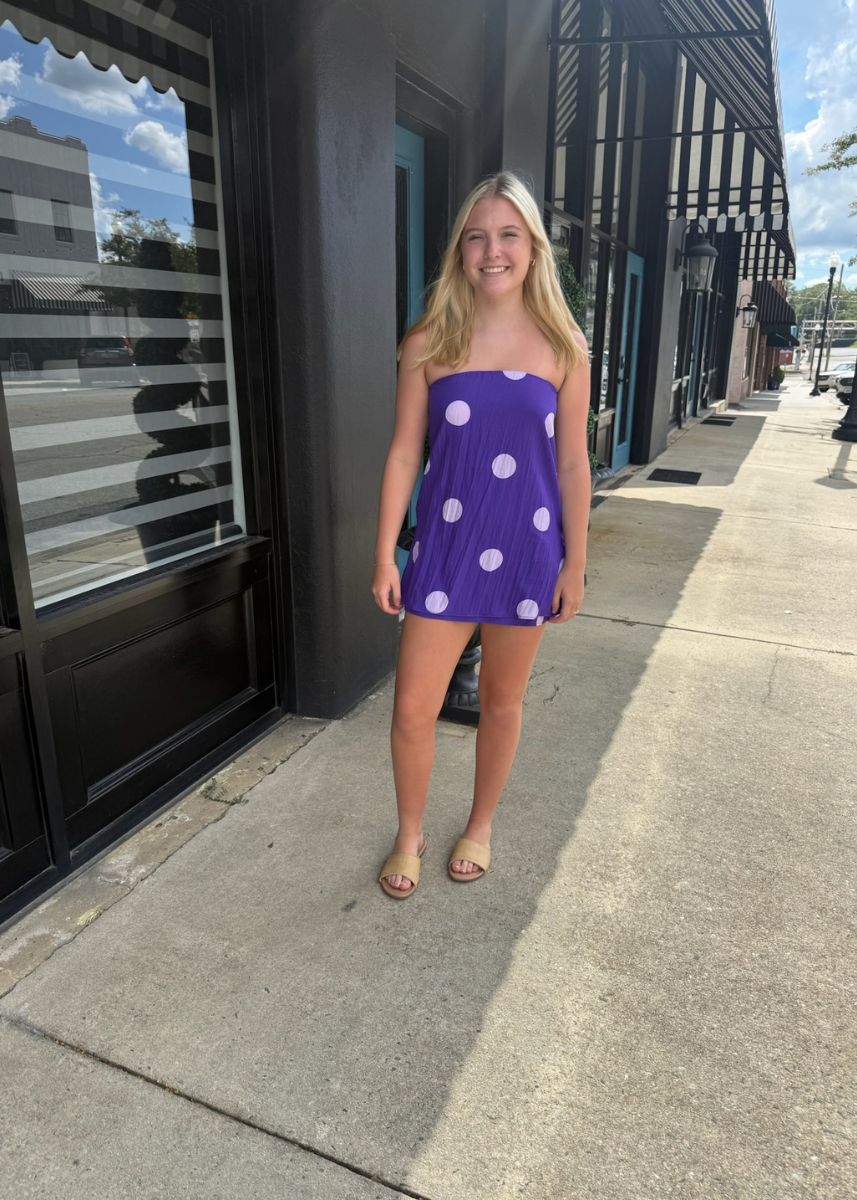 Purple Reign Polka Dot Mini Skirt