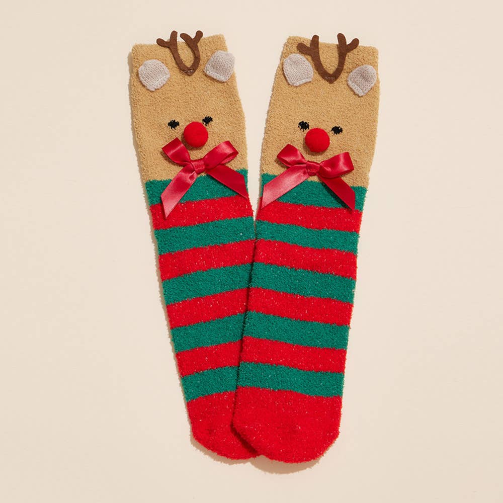 4Pairs - Santa Reindeer Christmas Gift Socks - MerciGrace BoutiqueSocks