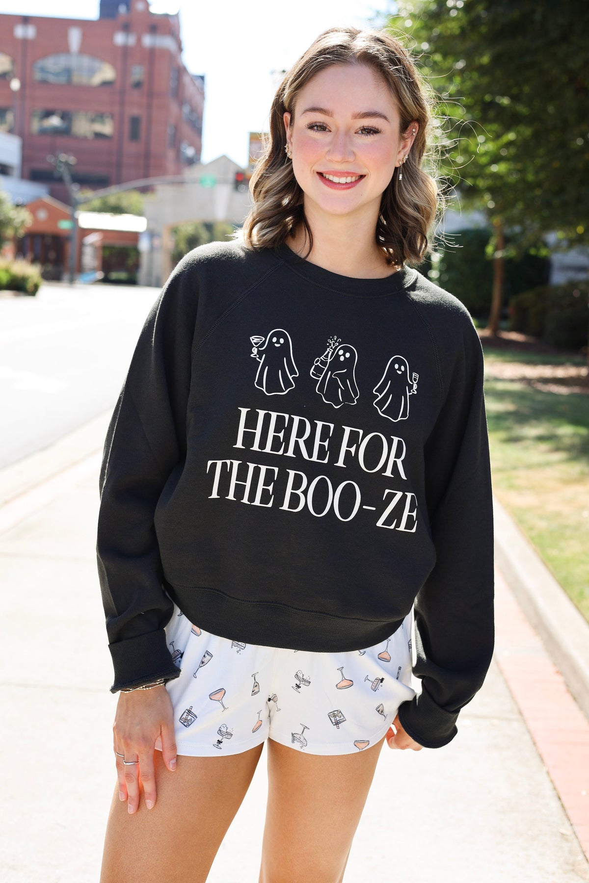 Booze Sweatshirt - Ash Black