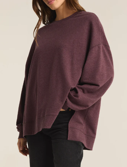 Modern Weekender Top - Berry Wine