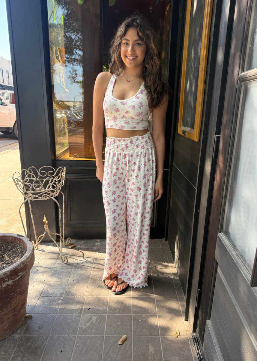 Dawn Ditsy Pant- Bone