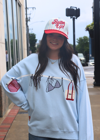 American Summer Clothesline Crewneck Sweatshirt