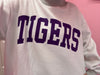 Louisiana & Tigers Reversible Mockneck Sweatshirt - H. Grey/Purple