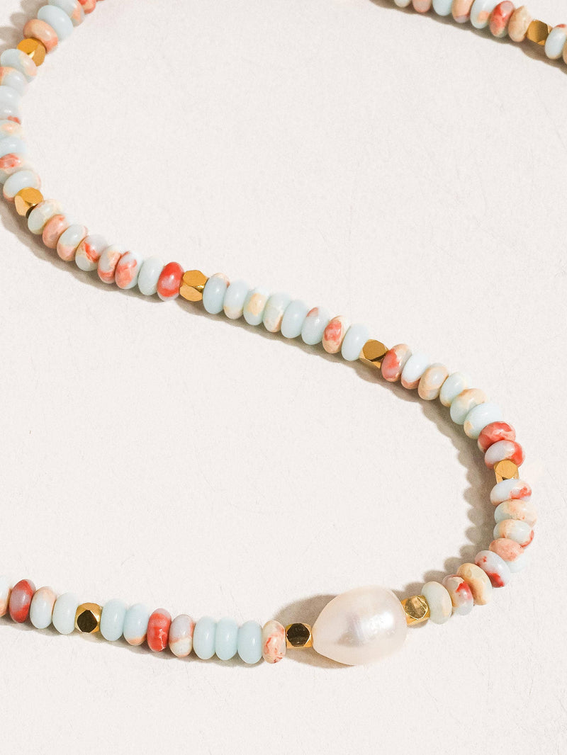 Boho Beaded Pearl Necklace - Multi