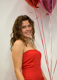 Strapless Drop Waist Denim Dress - Red