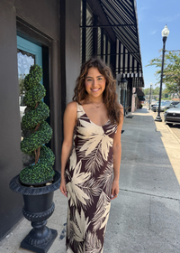Hana Palmera Maxi Dress - Lava Rock