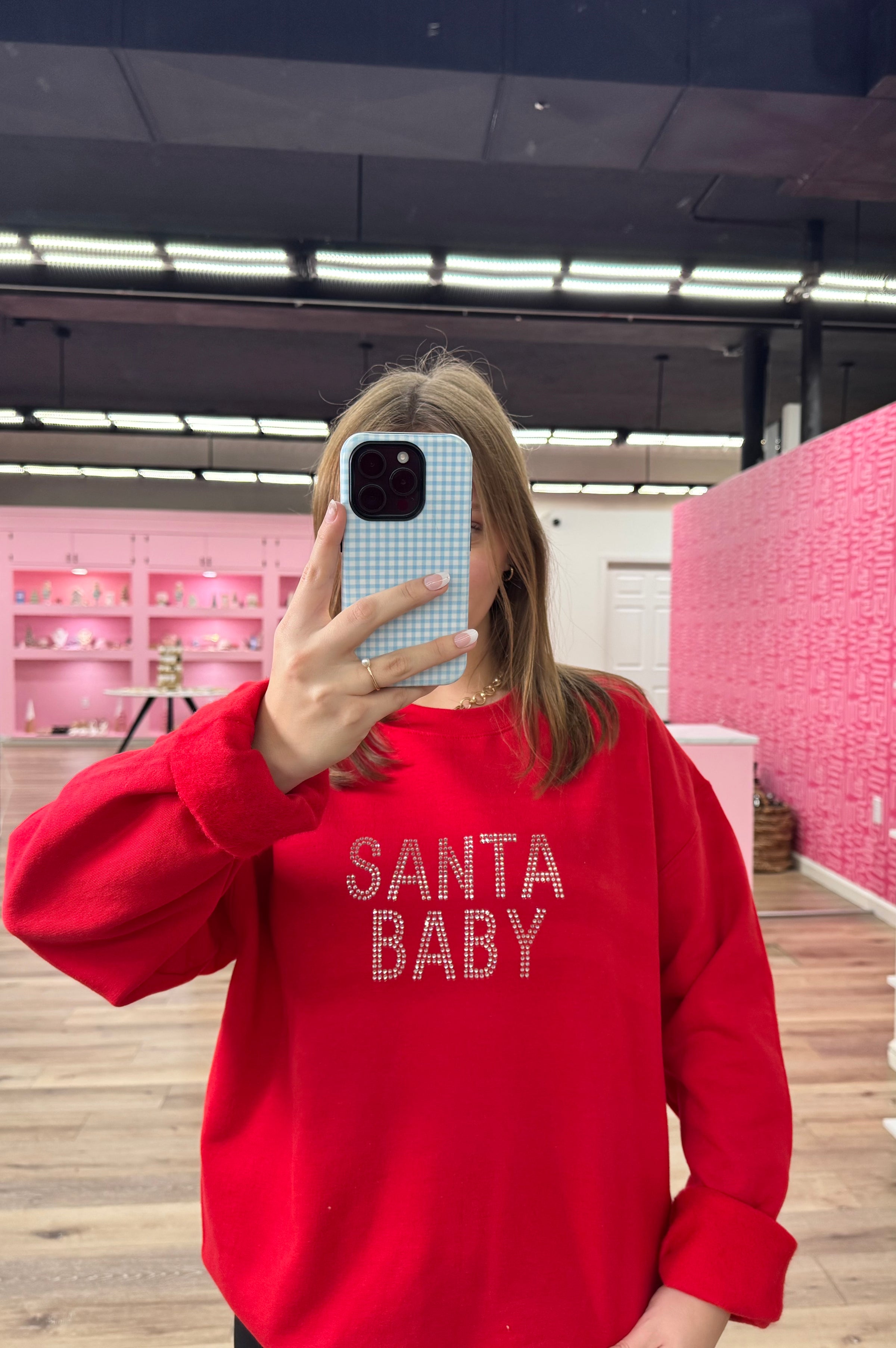 Santa Baby Sweatshirt - Red