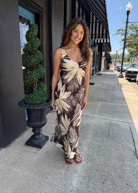 Hana Palmera Maxi Dress - Lava Rock