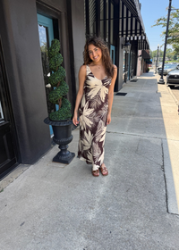 Hana Palmera Maxi Dress - Lava Rock