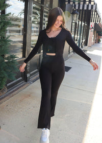 Bring It On Flare Pants - Black