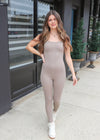 On The Go Jumpsuit - Taupe