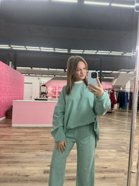 Striped Oversized Top - Green