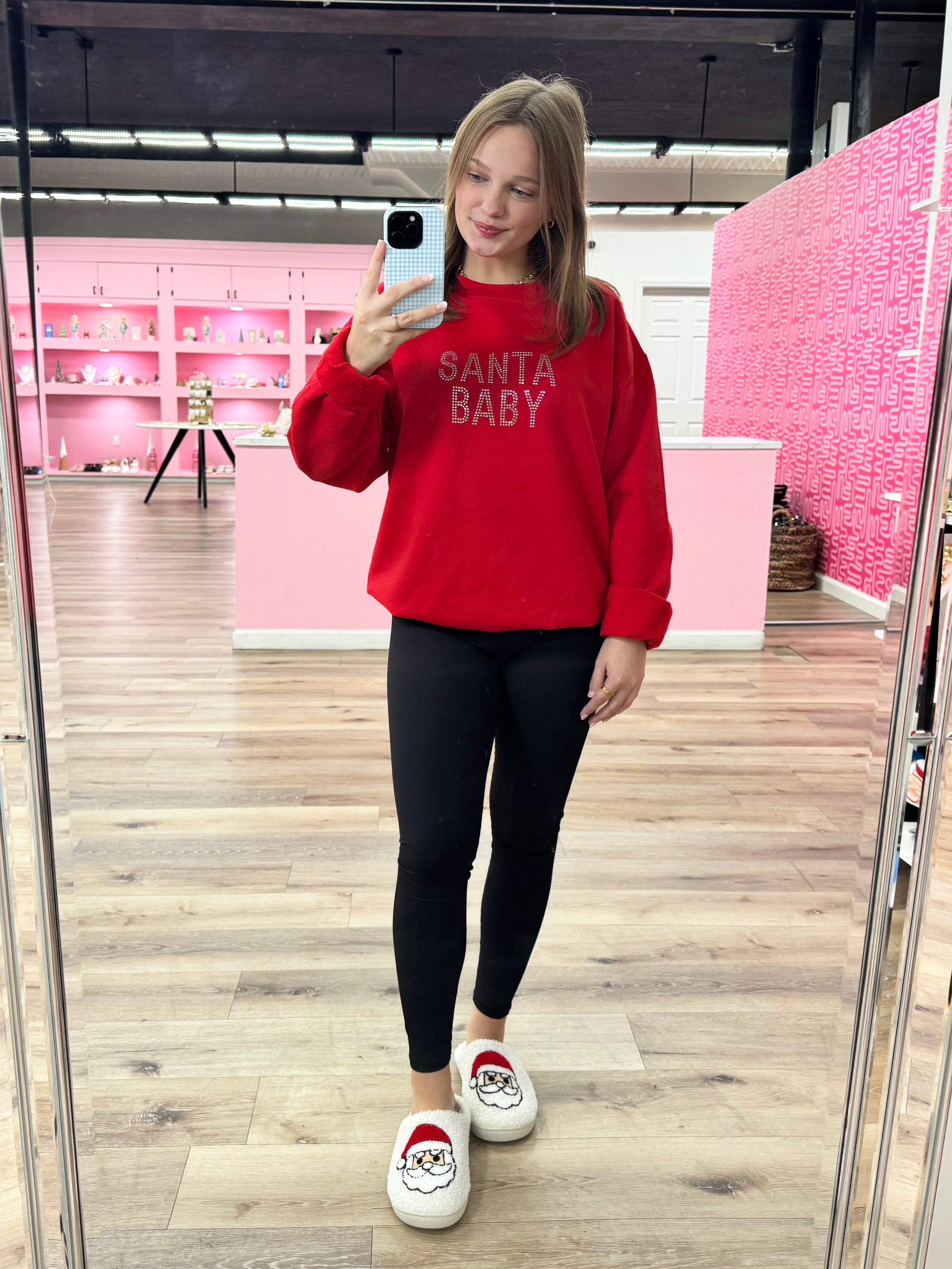 Santa Baby Sweatshirt - Red