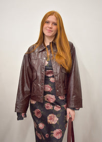 Georgie Floral Dress - Black/Mauve