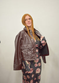 Georgie Floral Dress - Black/Mauve