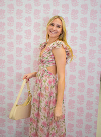 Jillian Floral Dress- Pink/Multi