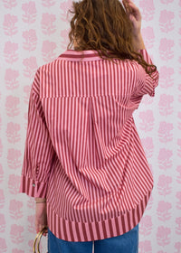 Clara Striped Collared Top