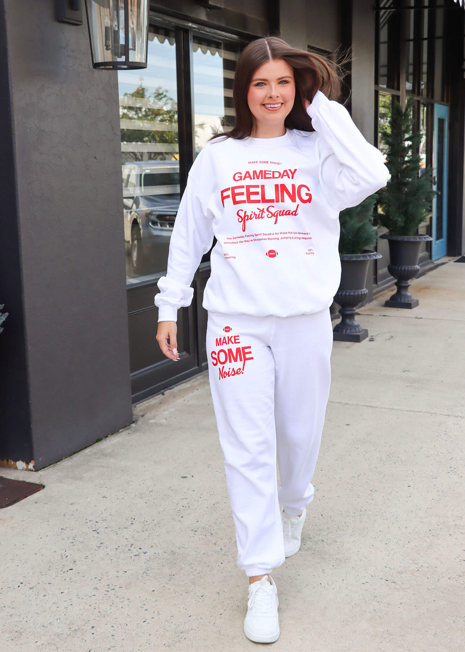 Gameday Feeling Sweatshirt - White