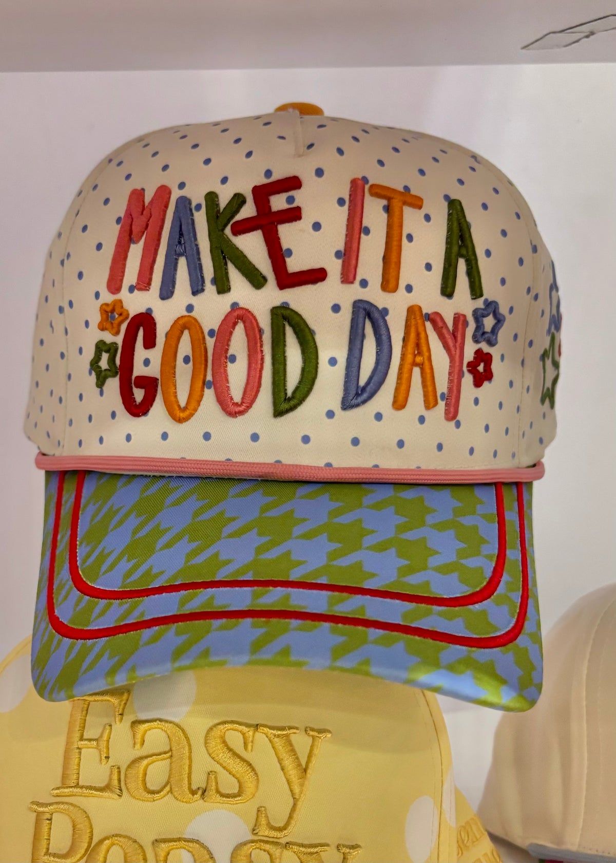 PREORDER - Make It A Good Day Hat - Cream/Multi