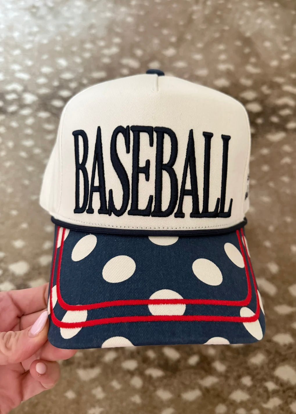 PREORDER - All-American Baseball Hat - Cream/Multi