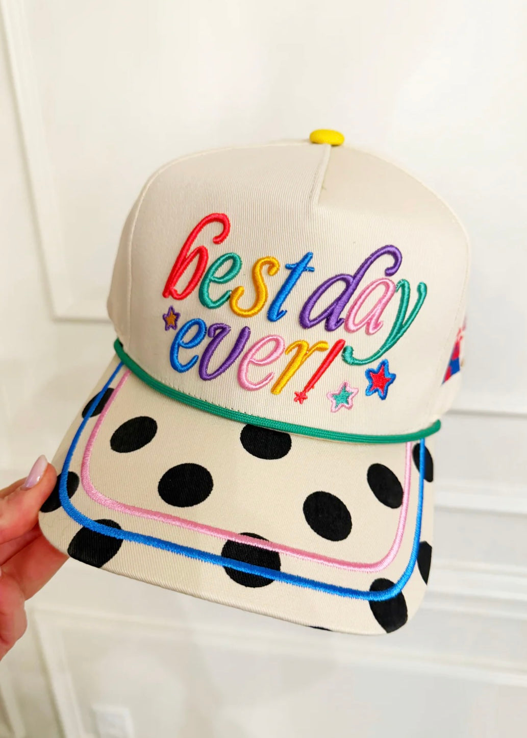PREORDER - Best Day Ever Hat - Cream/Multi