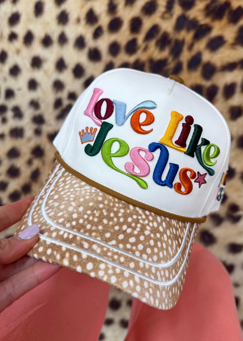 PREORDER - Love Like Jesus Hat - Cream/Multi