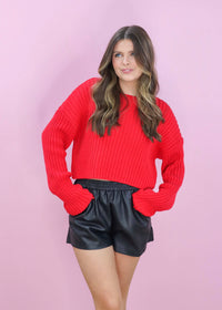 In The Moment Sweater - Red