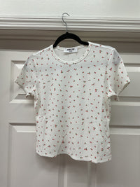 Rosy Lounge Top - Red/White